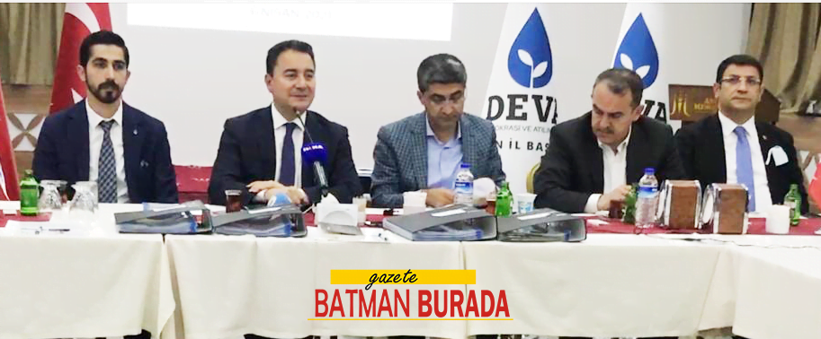 Deva Partisi Genel Başkanı Ali Babacan Batman’da