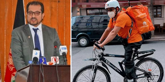 Eski Bakan Almanya’da bisikletli kuryelik yapıyor