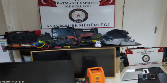 Batman’da çalıntı malları satan adrese baskın düzenlendi