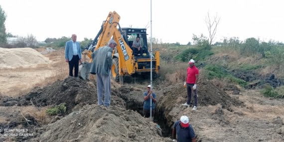 Balpınar beldesinde kanalizasyon boru hattı çalışmaları başladı