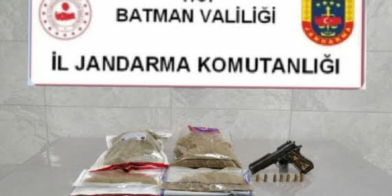 Sason’da 2 kişiye uyuşturucu baskını