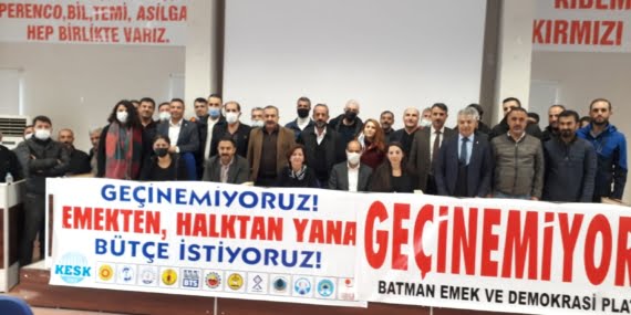 KESK heyeti Batman’dan ‘Geçinemiyoruz’ mitinglerine katılım çağrısında bulundu