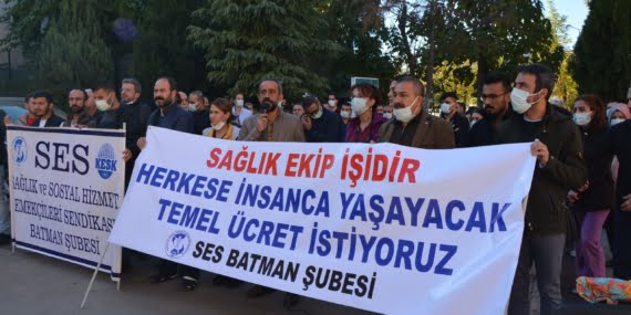 Batman’da sağlıkçılara maaş zammına tepki