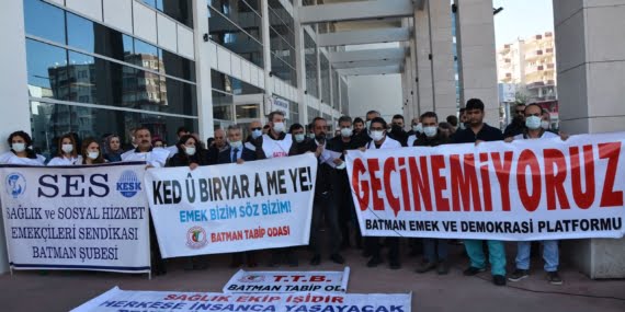 Batman’da sağlıkçılar bir günlük iş bıraktı