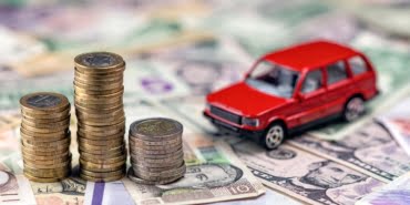 Car and money concept. Selective focus image with shallow depth