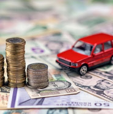 Car and money concept. Selective focus image with shallow depth