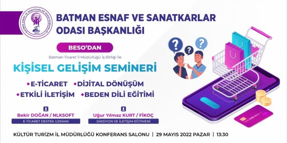 Esnaflar e-ticaret seminerine davet edildi