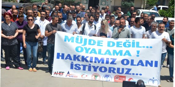 Batman’da sağlık çalışanlarından bir günlük iş bırakma eylemi