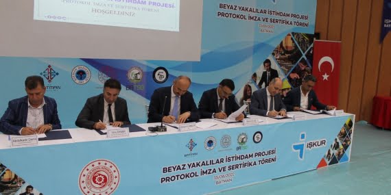 Batman’da “Beyaz Yakalılar İstihdam Projesi” protokolünün imza ve sertifika töreni