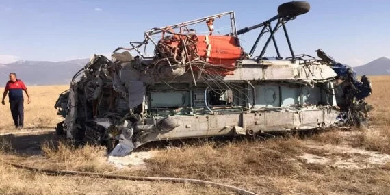 Denizli’de yangın söndürme helikopteri düştü: 2 ölü, 5 yaralı