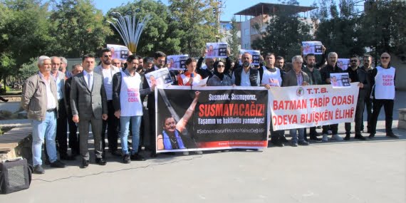 Şebnem Korur Fincancı’nın tutuklanması Batman’da protesto edildi