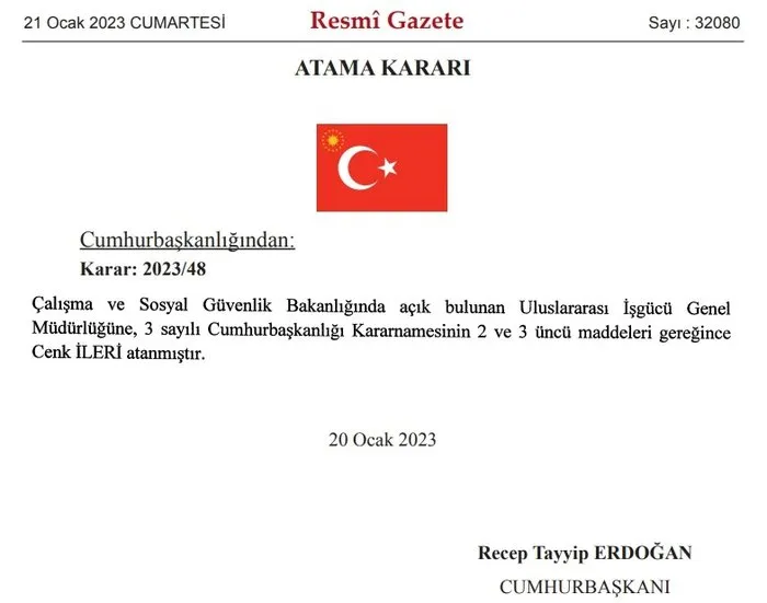Atama kararları Resmi Gazete'de yayımlandı