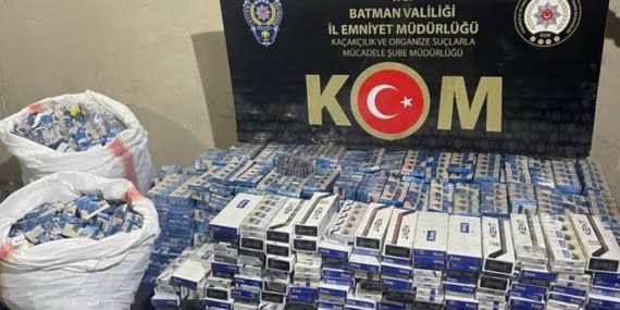 Batman’da kaçak sigara operasyonu: 8 bin paket ele geçirildi