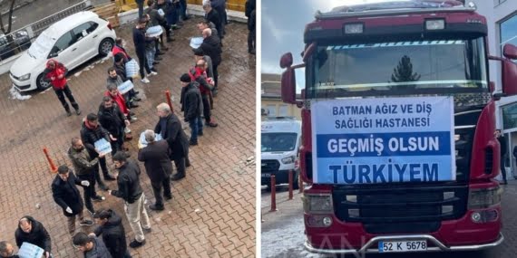 Batman’da Diş hastanesi çalışanlarından afet bölgelerine yardım