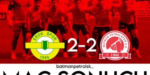 Batman Petrolspor, Esenler Erokspor deplasmanından 1 puanla dönüyor.