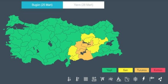Meteoroloji’den 12 kente sarı ve turuncu kodlu uyarı: Kuvvetli yağış bekleniyor