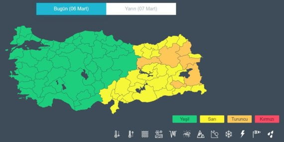 Meteoroloji’den 33 kente turuncu ve sarı kodlu uyarı