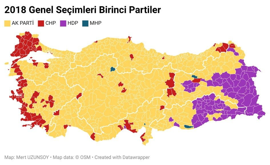 Haritalarla 2018 Genel Seçimleri