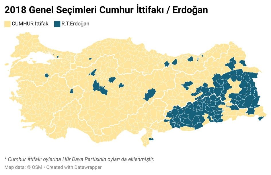 Haritalarla 2018 Genel Seçimleri