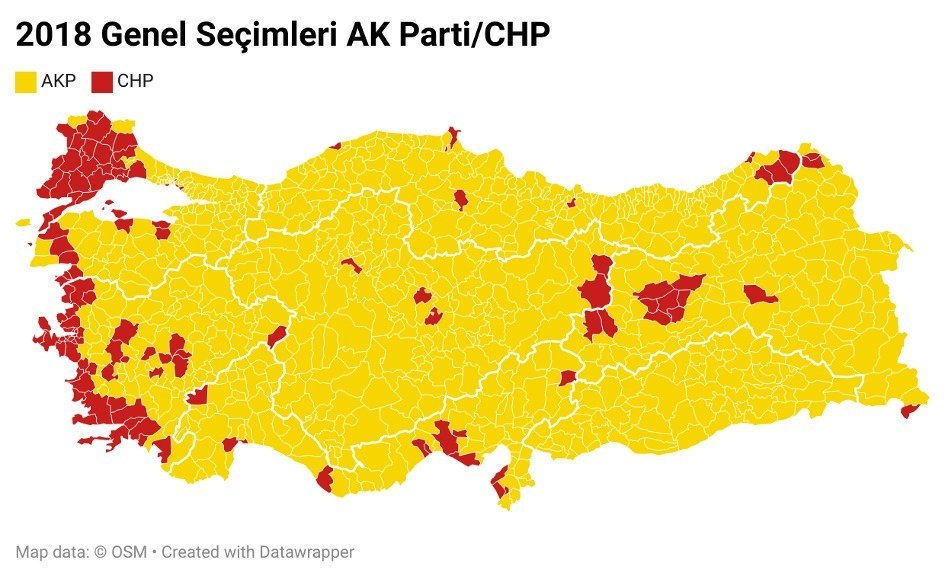 Haritalarla 2018 Genel Seçimleri