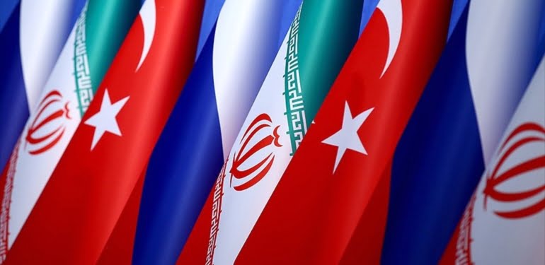 Türkiye-Rusya-İran-Bayrakları