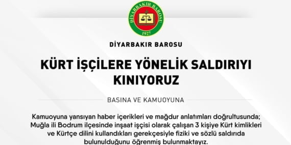Bodrum’da Kürtçe konuşan işçilere saldıran failler serbest bırakıldı