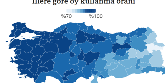 Kürt kentlerinde şaşırtan oranlar. Seçime katılımın  en düşük olduğu 19 ilin 17’si bölgeden