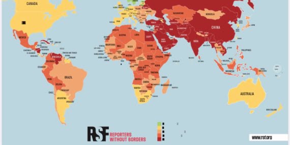 RSF: Türkiye Basın Özgürlüğünde 180 ülke içerisinde 165. Sırada