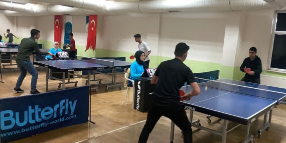 Masa tenisi turnuvası sona erdi