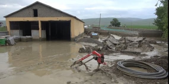 Muş’ta yoğun yağışlardan kaynaklı dere taştı: Bir köprü yıkıldı, 35 ev hasar gördü