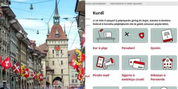 İsviçre’nin başkenti Bern’de Kürtçe seçenek olarak sunuldu
