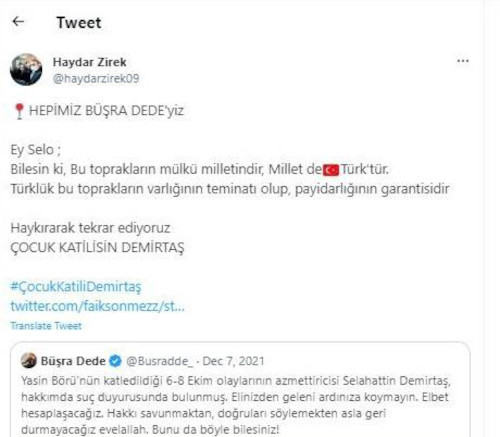 Demirtaş’a hakaret etti, 'benim değil' dediği hesaptan takipsizlik kararını paylaştı