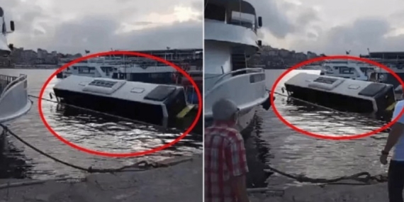 İETT otobüsü denize düşerek battı