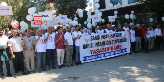 1 Eylül Dünya Barış Günü’nde Batman’da barış nöbeti