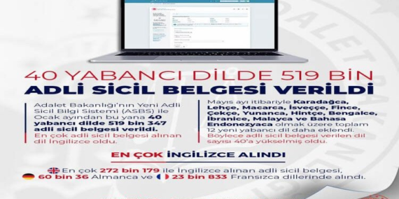 Adalet Bakanlığı 40 dilde adli sicil belgesi verdi: Kürtçe’ye yer verilmedi