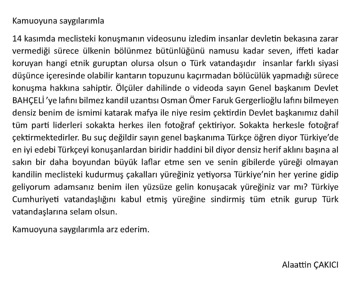 HEDEP-MHP geriliminde organize suç örgütü lideri Alaattin Çakıcı devreye girdi! Milletvekilini tehdit etti HEDEP-MHP geriliminde organize suç örgütü lideri Alaattin Çakıcı devreye girdi! Milletvekilini tehdit etti