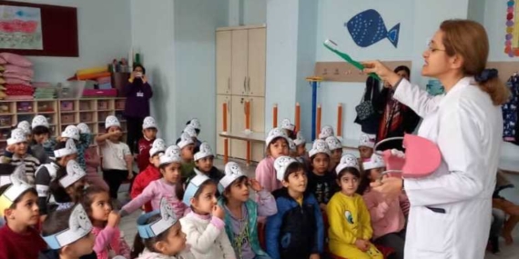 Köy okul öğrencilerine sağlıklı yaşam eğitimi