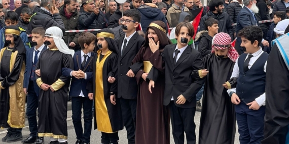 Batman’da çocuklar Gazze için yürüdü