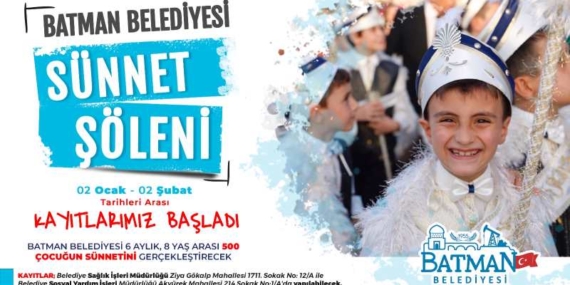 500 çocuğun sünneti için kayıt alınmaya başlandı