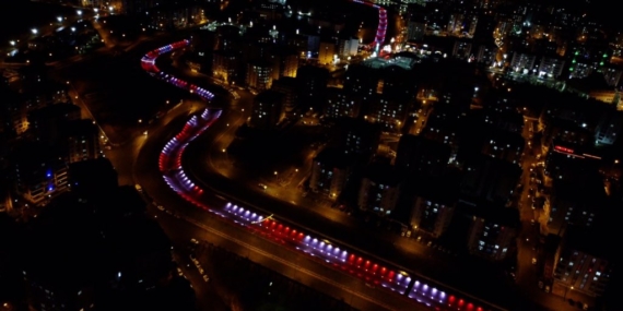 Türkiye’nin en uzun led aydınlatmalı kanalı Batman’da
