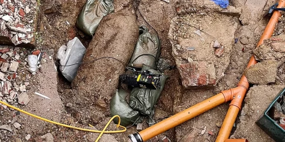 2. Dünya Savaşı'ndan kalma patlamamış bomba bulundu 2. Dünya Savaşı’ndan kalma patlamamış bomba bulundu