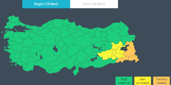 Meteoroloji’den Batman dahil çok sayıda kent için sarı ve turuncu kodlu uyarı