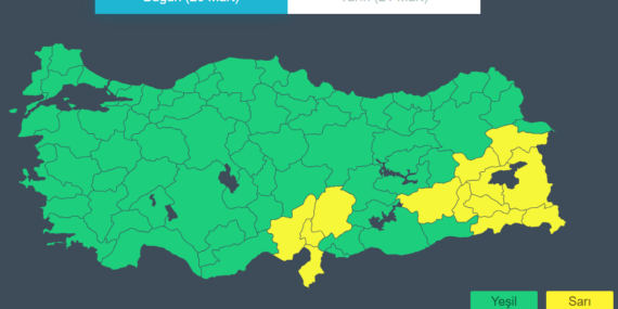 Meteoroloji Genel Müdürlüğü Batman dahil10 ili sarı kodla uyardı