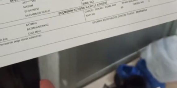 Batman’daki bir adreste ‘bilinmeyen oy’ çıktı