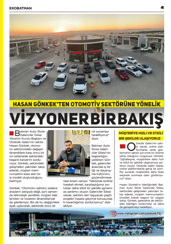 Hasan Gönkek'ten Otomotiv Sektörüne Yönelik Vizyoner Bir Bakış