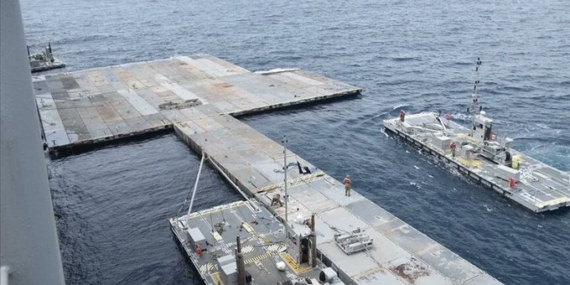 Pentagon: Gazze'de yüzer iskele inşası sürüyor Pentagon: Gazze’de yüzer iskele inşası sürüyor