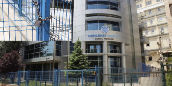 Memleket Partisi’nin genel merkez binası kapısına kilit vuruldu