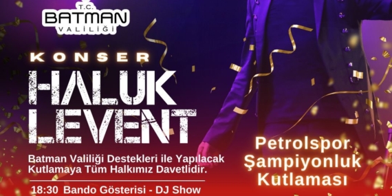 Valilik önünde Haluk Levent konseri: Petrolspor’un şampiyonluğu kutlanacak