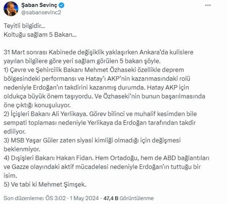 Kulis: 12 bakan değişiyor!