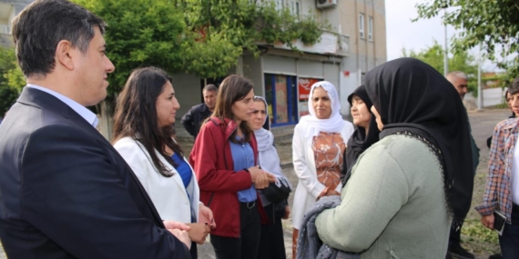 Eş Başkan Sönük sel bölgesini ziyaret etti
